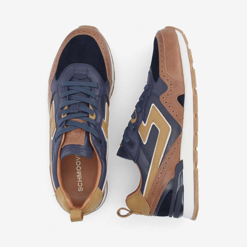 CAPE CODE RUNNER M - C.WAXY/WAXY/NAP - BLEU MARINE/CIGARE/MARRON